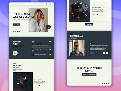 Portfolio UI Design ❤️ branding design developer portfolio landing page portfolio portfolio design typography ui ui design ux ux research web design webdesign website website design