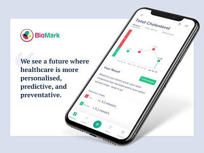BioMark App — Healthcare biomark dashboard doctor graph health healthcare healthcare design hospital kervin tan krvin mobile app philippines platform singapore ui design ux design