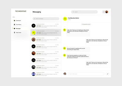 Chat UI - TechRevolve design graphic design ui