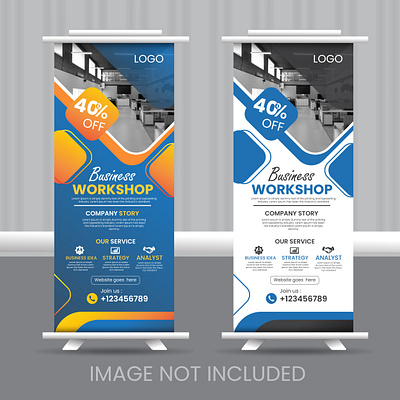 Business Roll Up Banner-Template abstract bg vect business rollup byzed ahmed colorful design corporate roll up creative rool up banner flyer flyer design graphic design poster poster design roll up banner roll up banner design