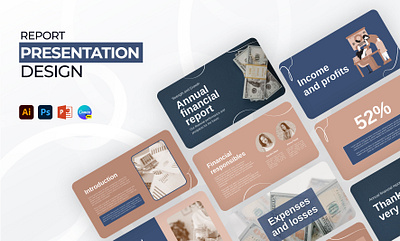 Report Presentation Design business presentation canva presentation design graphic design illustration pitch deck powerpoint powerpoint presentation presentation design