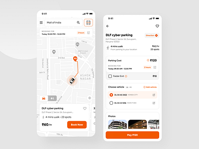 Smart Parking App app booking calendar car car parking concept design mobile parking payment schedule smart parking ui