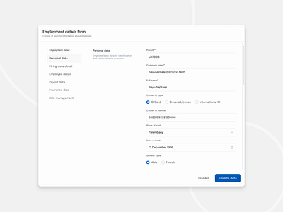 Component Exploration: Data Input Modals blue clean design design system ui ux