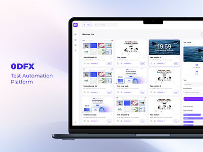 Web App Design for 0DFX branding design ui