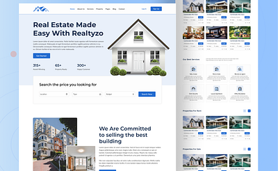 Real Estate Website app design branding design e commerce e learning graphic design logo modern design real estate real estate website trendy design ui ui design website website design