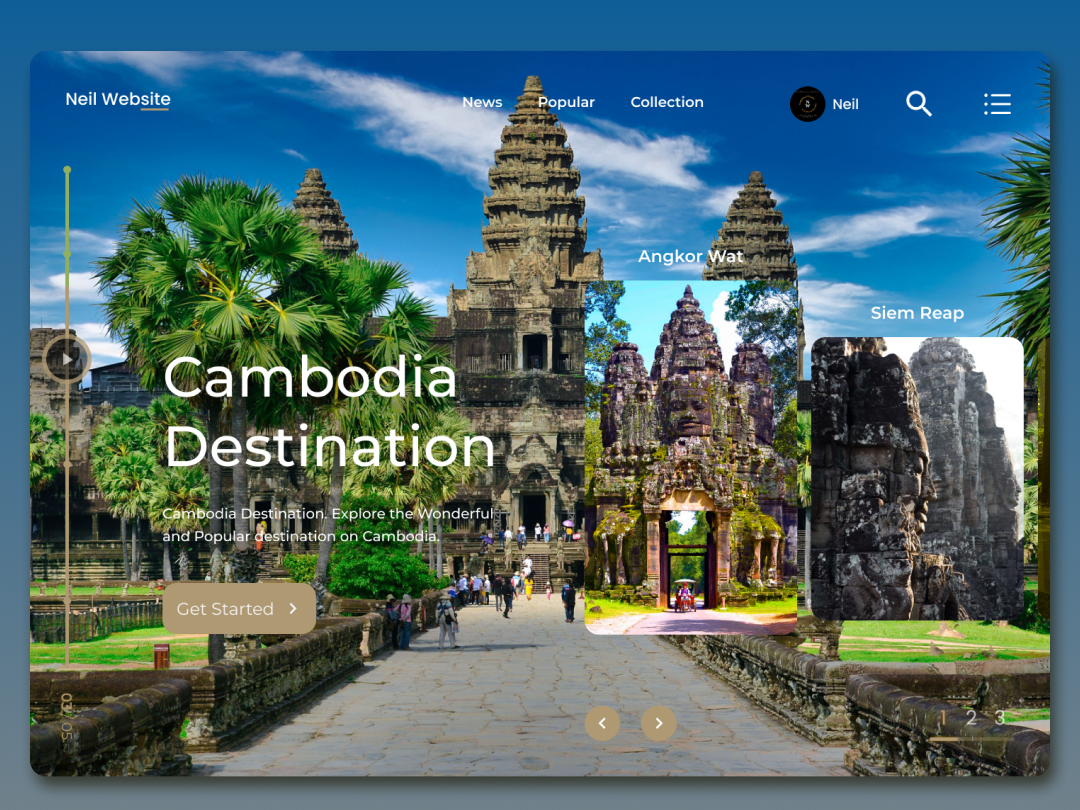 Cambodia Web Design by Neil Christian on Dribbble