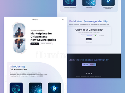 Web 3.0 Landing page future illumination landing page tecnology ui design user interface web 3.0 website