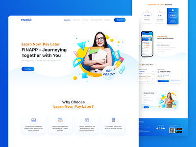 Learning Landing Page Project business company design figma landing page learning payment program ui uxui website