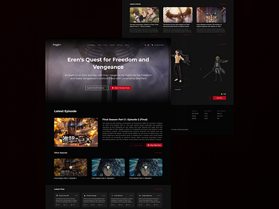 Attack On Titan Website Design aot attack on titan design eren eren yeager ui ux webdesign