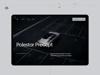 Polestar — Homepage 3d animation car design motion product ui ux web website