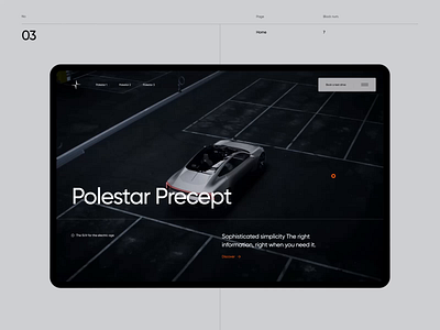 Polestar — Homepage 3d animation car design motion product ui ux web website