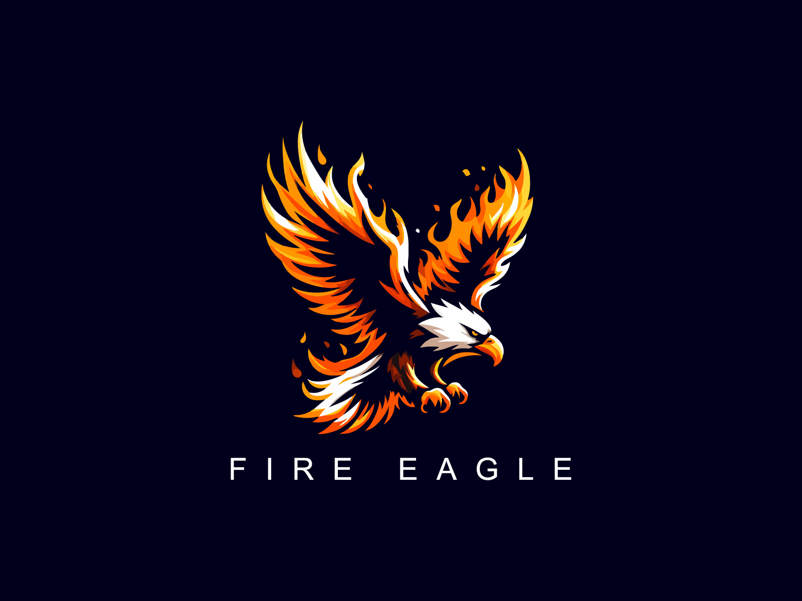 Lion flame fire logo design Royalty Free Vector Image