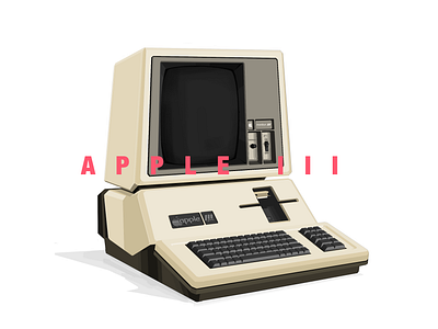 Apple III 80 apple button computer device digitalart digitalpainting editorial editorialdesign eighties gadget graphic design illustration keyboard oldschool retro style technology