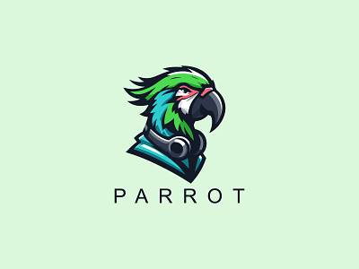 Parrot Logo green parrot parrot parrot logo parrot vector logo parrots