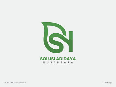 Solusi Adidaya Nusantara brandidentity branding brandmark corporatebranding design leaf letter sn logo nature