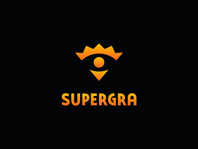 Supergra brand identity branding crown design emblem eye geometric graphic design happy man icon identity lettering logo logo design logotype mark online casino simple symbol visual identity