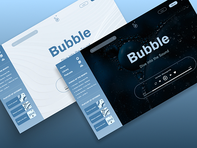 Bubble web player concept🫧 concept design figma music ui ux uxui uxuidesign web webplayer