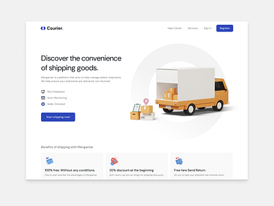 Courier - Dashboard Exploration clean dashboard design exploration ui ui ux ux web