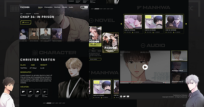 Comic Website - Manhwa Passion design website figma ui ui website website website design