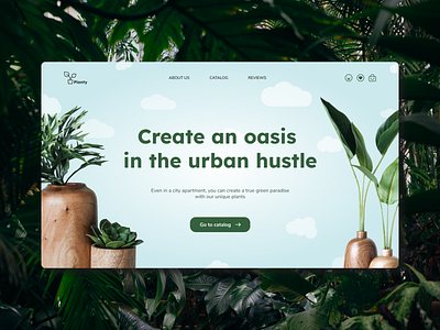 Concept for a plant store🪴 concept design figma page plant plantshop ui ux uxui uxuidesign web webdesign