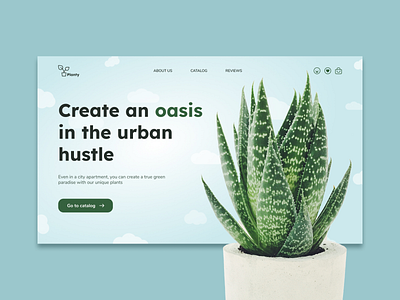 Concept for a plant store🪴 concept design figma page plant plantstore ui ux uxui uxuidesign web webdesign