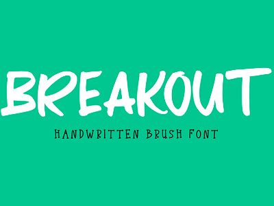 Breakout - Handwritten Brush Font blackletter bold font branding font brush brush font brush typeface display font fonts hand drawn font handwritten handwritten brush font minimal brush font modern brush font procreate brush svg font typeface urban urban font urban fonts vintage brush font