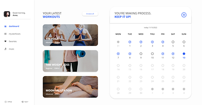 #DailyUI nr. 41 - workout tracker dailyui design graphic design illustration screen design ui web design webdesign