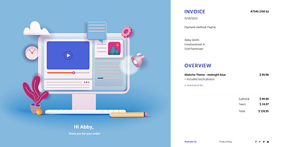 #DailyUI nr. 46 - invoice dailyui design graphic design screen design ui web design webdesign