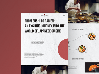 Longread about Japanese food🍜 concept design figma food longread ui ux uxui uxuidesign webdesign