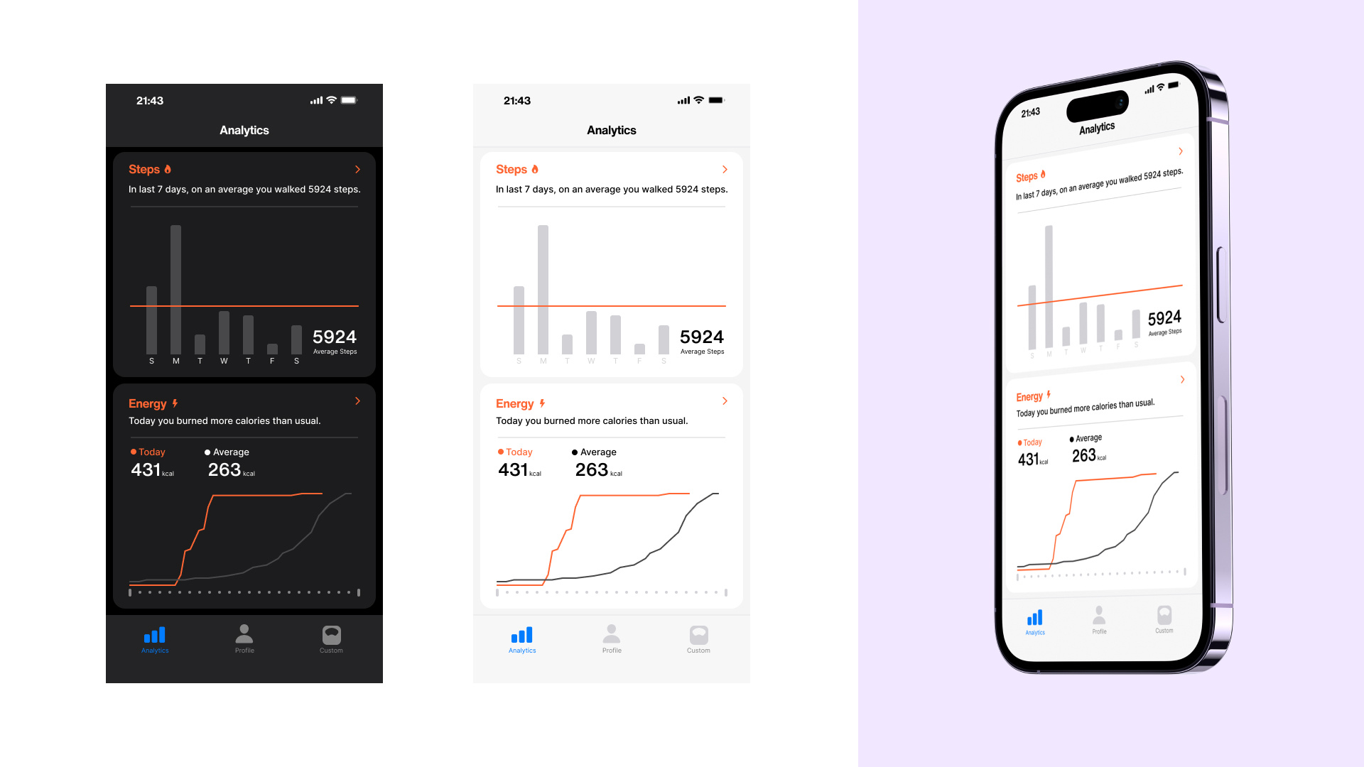 iOS inspired fitness analytics UI apple daily ui design ios product design ui ux design