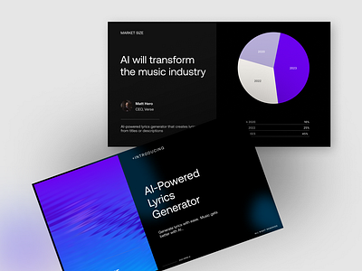 VERSE - AI PITCH DECK DESIGN branding data visualization figma google slides infographic investor deck keynote pitch deck powerpoint presentation presentation design ui uiux