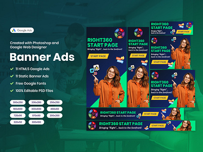 Right360 HTML5 Google Ads animation banner ads design digital marketing google ads html5 banners marketing marketing agency marketing campaign