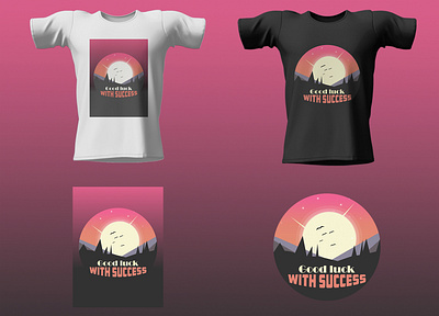 Good Luck With Success T-shirt Design customdesign customtshirt design designer goodluck goodluck tshirt graphic design illustration illustrationtshirt logo retro style success tshirt sun rising tshirt tshirtdesign tshirtgraphics vintage vintage tshirt