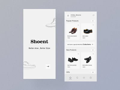 Minimal shoe store application app store minimal app minimal design minimal ui shoe store ui ui app ui application ui design uiux ux ux design