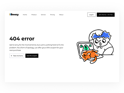 The Neuroscience of Design In Error Page 404 clear creative design error failed figma minimal ui ux webdesign