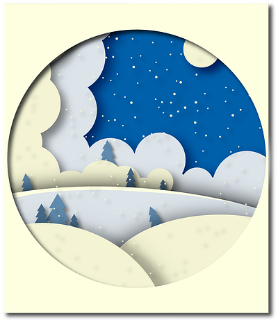 Paper_Cutout_Effect_Illustration..... adobe illustrator artisticwinter designs effect graphic graphic design illustration inspiredbyelena logs papercutout winterpapercutout