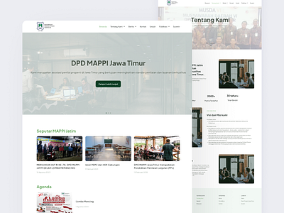 UI/UX Design - MAPPI Jatim Association Website branding company profile design homepage news profile responsive ui uiux website wordpress