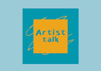"Artist talk" event brand book branding graphic design logo