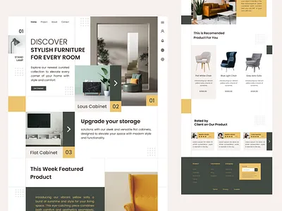 Furniture - Landing page app dashboard design graphic design landing page ui ux