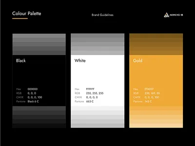 Colour Palette | Brand Guidelines | Branding black and gold black and white brand design brand guide brand guidelines branding color palette color scheme color style colour colour palette colour scheme colour style graphic design logo minimal palette ui uiux ux