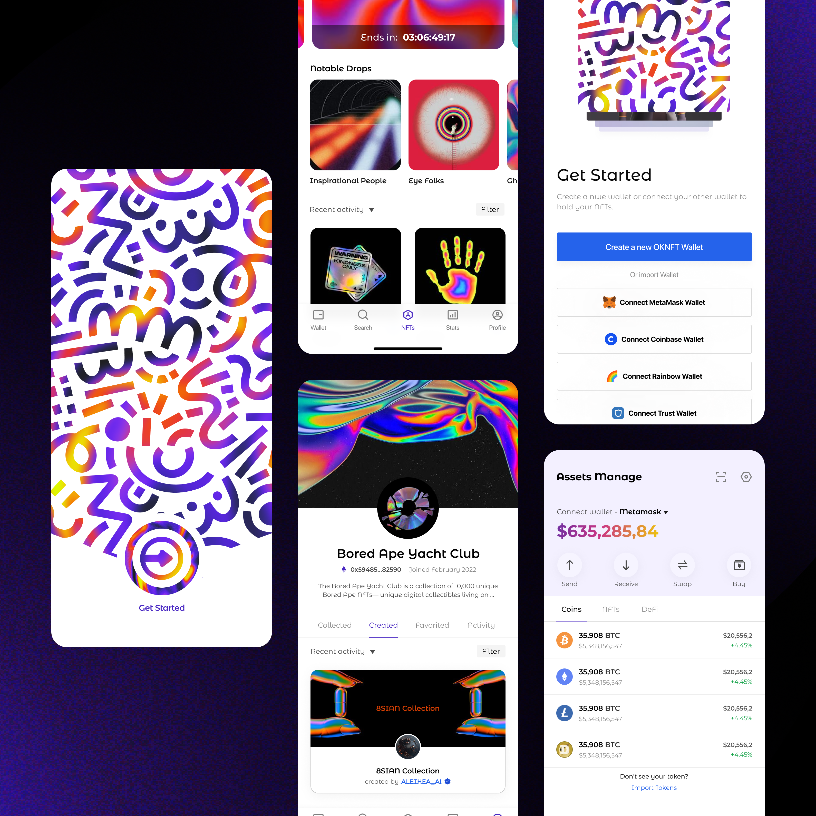 Digital Horizons: NFT App Design Wizardry animation app app design branding graphic design motion graphics nft nft marketplace threads ui