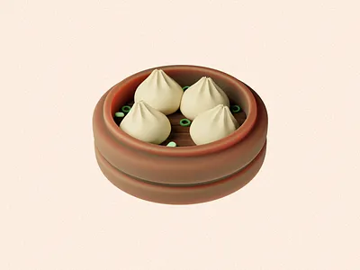 Japanese dumplings 3D 3d 3d art 3d blender 3d design 3d icon 3d illustration 3d modeling asian blender brand design branding design food graphic design gyoza icon illustration japanese motion graphics render