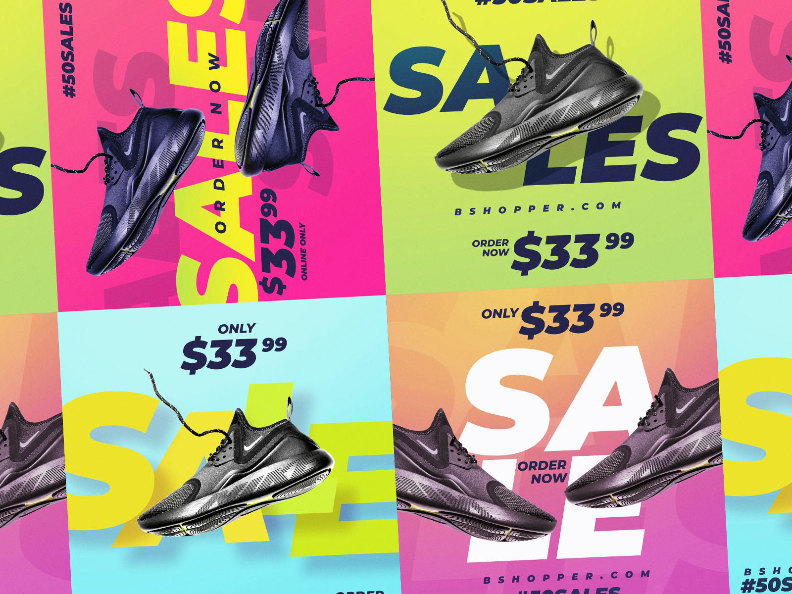 Social Media Creative Ads advertising art direction artwork banner ads banner design banners color ads colors creative ads creative advertising creative direction discount image editing marekting ads sales sales ad shoes sneakers social media social media ads