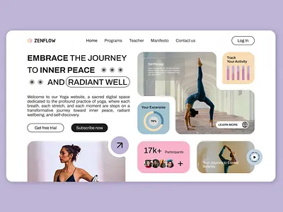 ZENFLOW - Hero header app dashboard design graphic design landing page ui ux