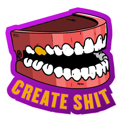 Teeth branding createshit gold graphic design graphicdesign illustration mouth teeth tooth