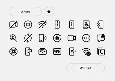 Ui icons - 2024 animal branding design graphic design icon icons identity illustration logo symbole ui vector