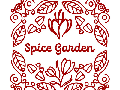 Spice Garden branding brand branding design garden graphic design graphicdesign illustration logo nature red saffron spice vector