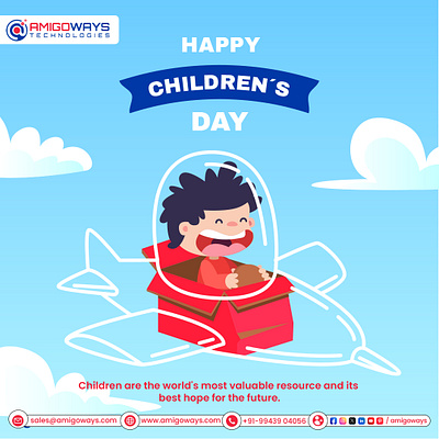 Happy Children’s Day! 🌈 2023popularframework amigoways amigowaysappdevelopers amigowaysteam android branding digitalmarketing