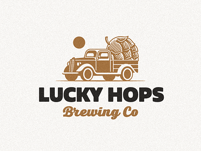 Lucky Hops car concept hops illustration logo