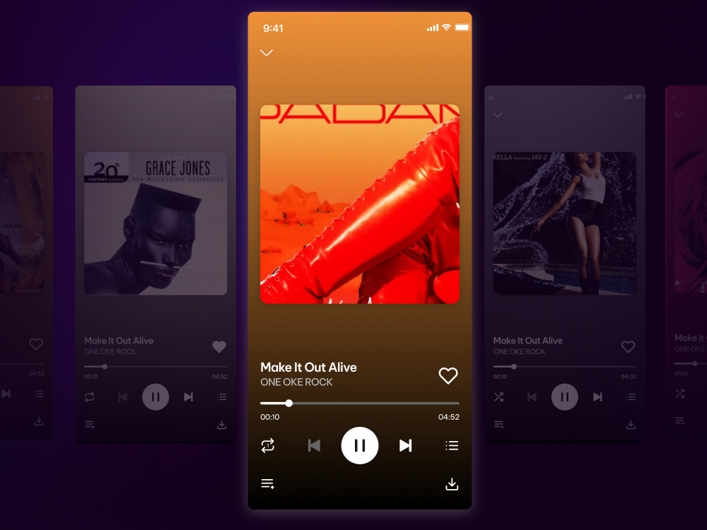 Music App -Song Playing Screen by Bùi Phương Đông on Dribbble